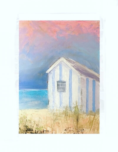 "Beach Hut 2", 10 x 14"