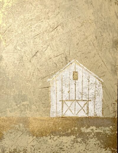 “Gold Barn”, 5 x 7”